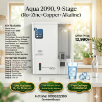 AQUA 2090 I RO Water Purifier | ISO Certified | 2000 TDS | Zinc Copper Alkaline | 10 Liter Storage | RO + UV + Zinc + Copper + Alkaline + TDS Control | Best For Home and Office