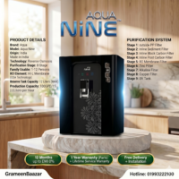 Aqua Nine Water Purifier RO+UV+UF Active Copper+Bio-Alkaline +TDS Control+UV Purified Water with digital display