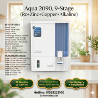 AQUA 2090 I RO Water Purifier | ISO Certified | 2000 TDS | Zinc Copper Alkaline | 10 Liter Storage | RO + UV + Zinc + Copper + Alkaline + TDS Control | Best For Home and Office