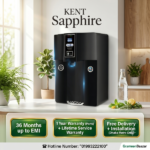 KENT Sapphire- RO Water Purifier|RO+UF+Inline UV+Alkaline+TDS Control+UV LED in Tank |Fully Automatic On & OFF Operation|.0001 Micron RO Membrane|20 LPH|8L| Ideal For Borewell/Tanker/Municipal Wate