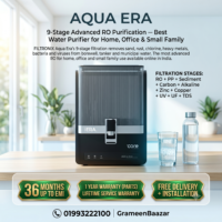 Aqua ERA I 9-Stage Filtration | RO + UV + Mineral Alkaline, Copper & Zinc Enriched Water Purifier | 9L Storage |